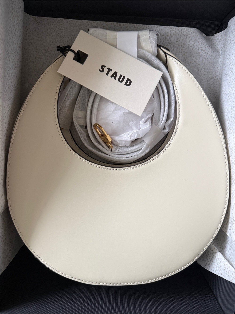 NWT Staud Mini Moon Bag in Cream - Picture 5 of 6